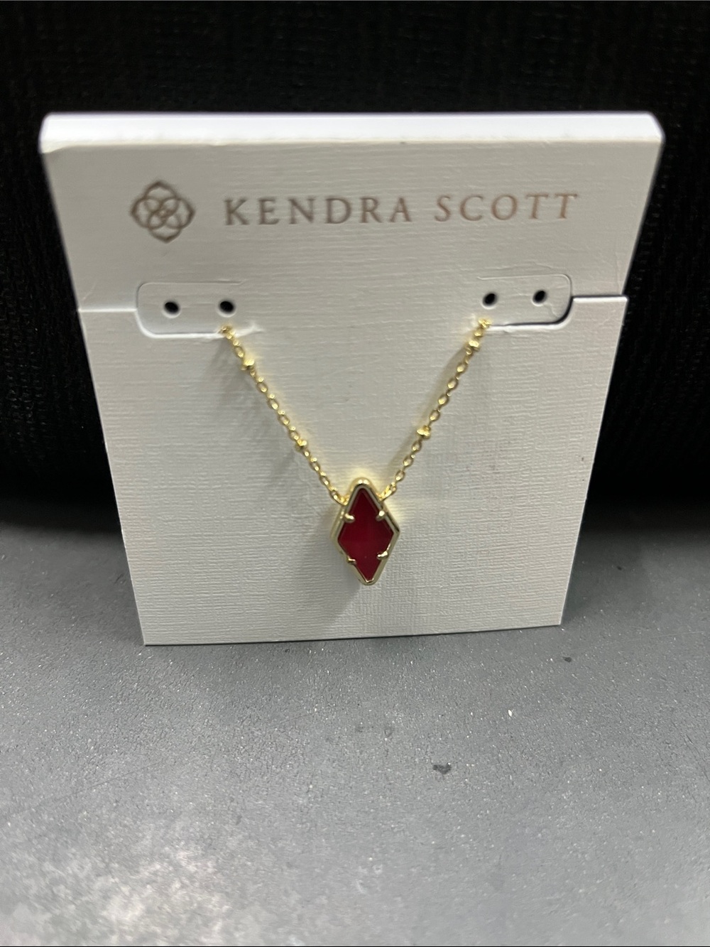 NWT Kendra Scott Red Diamond-Shaped Pendant Necklace - NWT AK Bi Fold Wallet - Picture 2 of 11